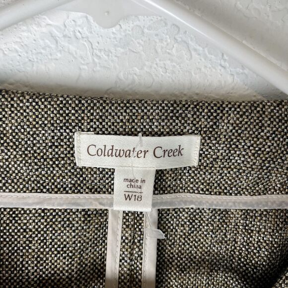 Coldwater Creek Jacket Womens 18 Metallic Embellished Button Up Blazer Coat - Picture 2 of 7